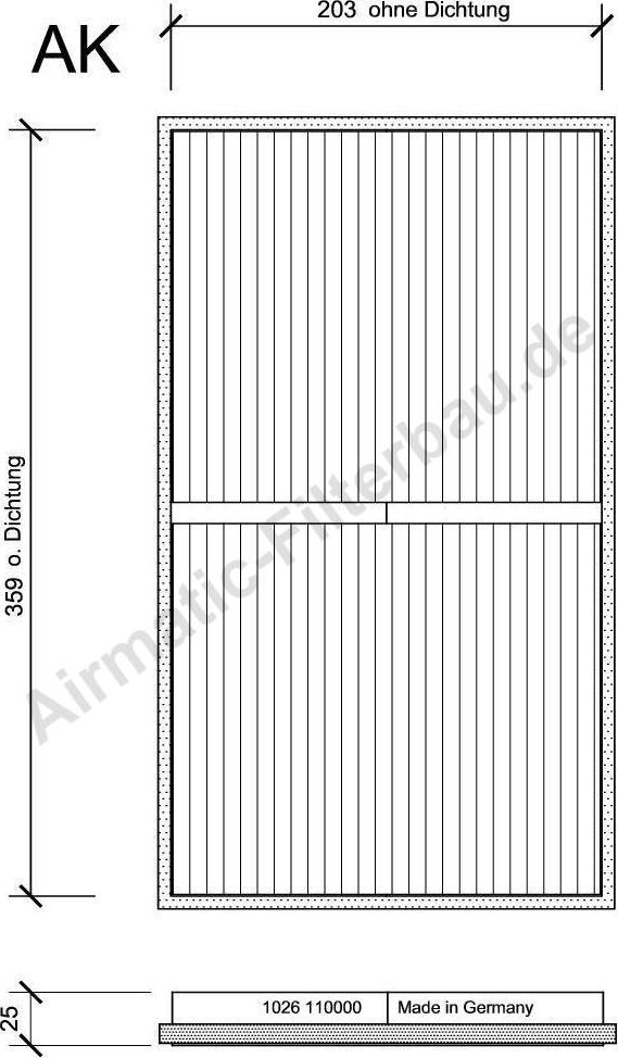 Airmatic IF1026 - Filtr, daxili hava furqanavto.az