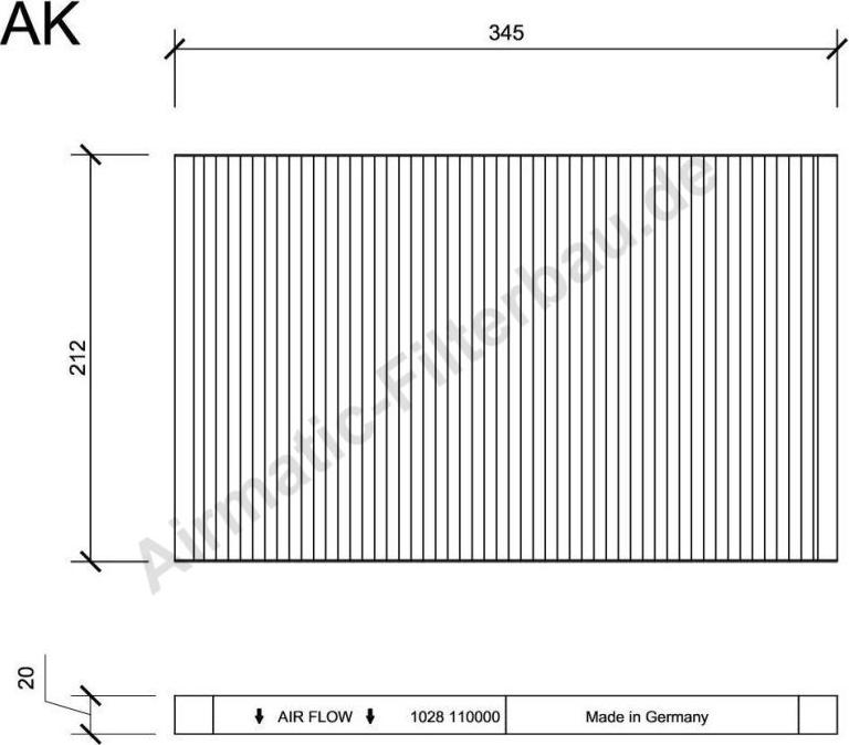 Airmatic IF1028 - Filtr, daxili hava furqanavto.az