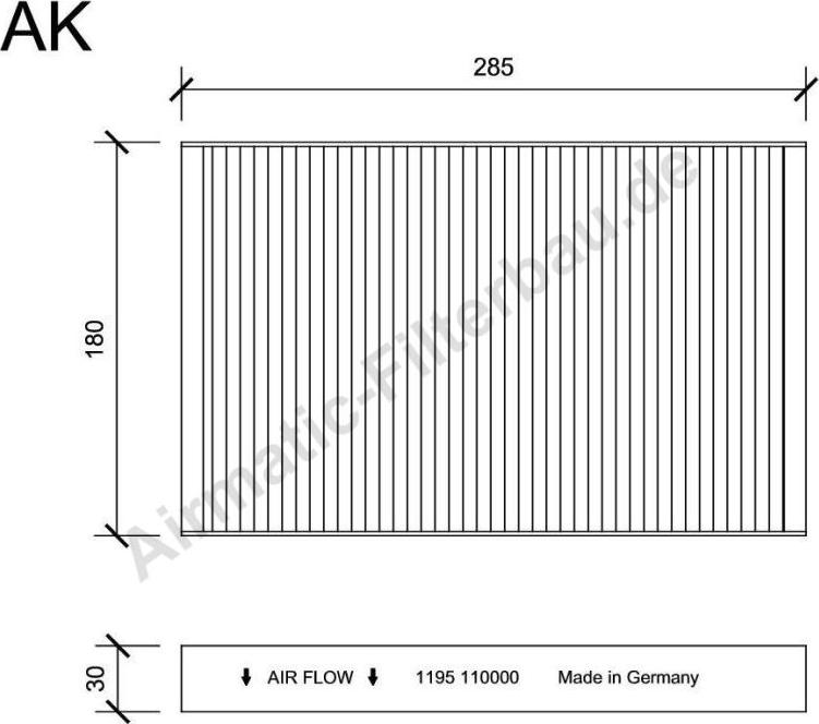 Airmatic IF1195 - Filtr, daxili hava furqanavto.az