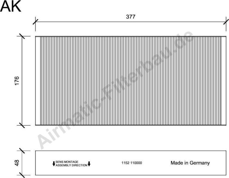 Airmatic IF1152 - Filtr, daxili hava furqanavto.az