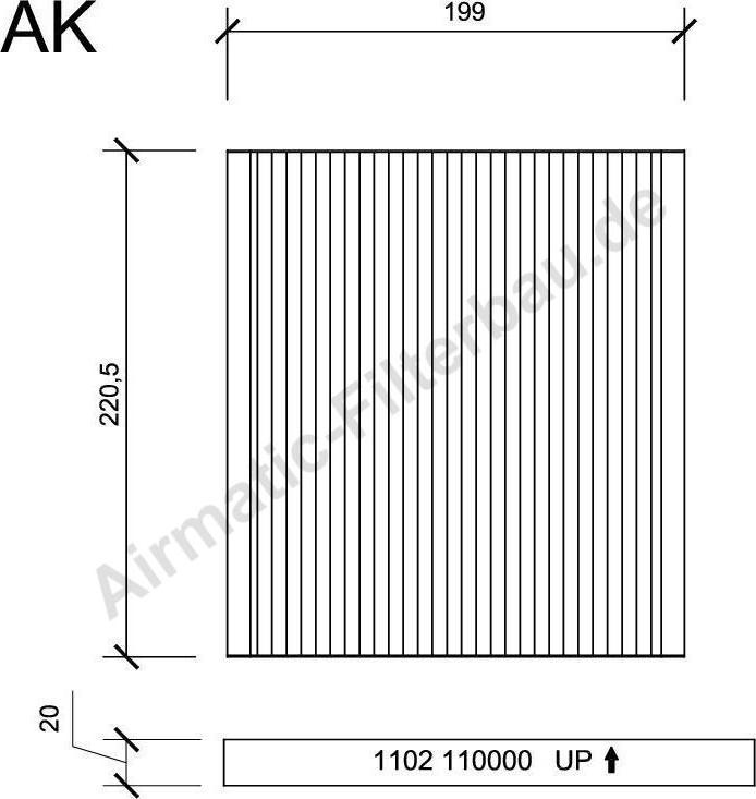 Airmatic IF1102 - Filtr, daxili hava furqanavto.az