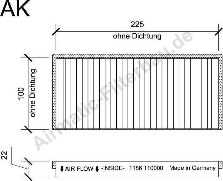 Airmatic IF1186S - Filtr, daxili hava furqanavto.az