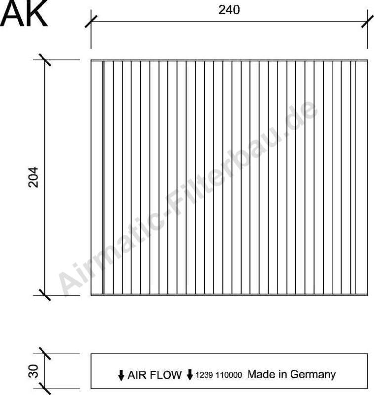 Airmatic IF1239 - Filtr, daxili hava furqanavto.az