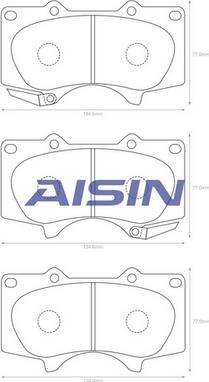 AISIN A1N011 - Əyləc altlığı dəsti, əyləc diski furqanavto.az