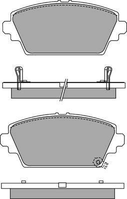 Aisin ASN-2204 - Əyləc altlığı dəsti, əyləc diski furqanavto.az