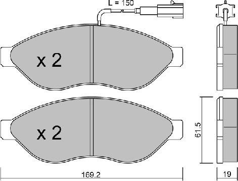 Aisin BPFI-1040 - Əyləc altlığı dəsti, əyləc diski furqanavto.az