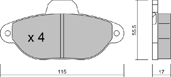 Aisin BPFI-1006 - Əyləc altlığı dəsti, əyləc diski furqanavto.az