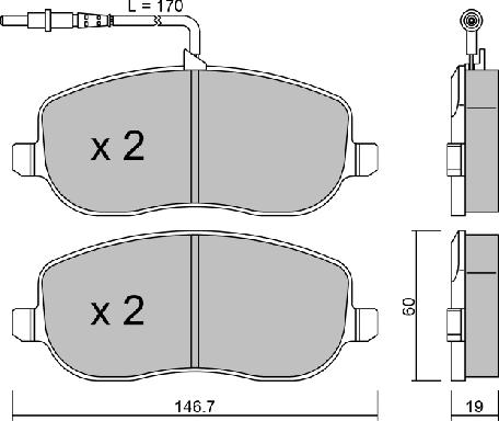 AISIN BPFI-1023 - Əyləc altlığı dəsti, əyləc diski furqanavto.az