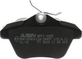 AISIN BPFI-2005 - Əyləc altlığı dəsti, əyləc diski furqanavto.az