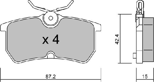 Aisin BPFO-2004 - Əyləc altlığı dəsti, əyləc diski furqanavto.az