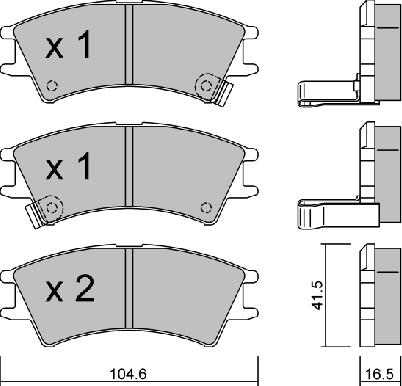 Aisin BPHY-1903 - Əyləc altlığı dəsti, əyləc diski furqanavto.az