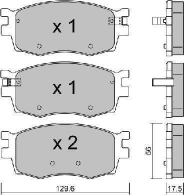 Aisin BPHY-1004 - Əyləc altlığı dəsti, əyləc diski furqanavto.az