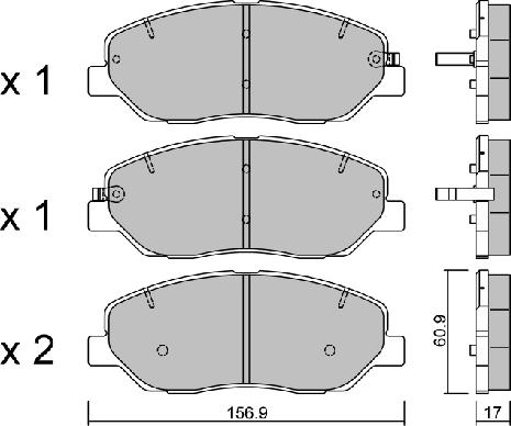 Aisin BPHY-1008 - Əyləc altlığı dəsti, əyləc diski furqanavto.az