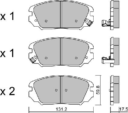 Aisin BPHY-1010 - Əyləc altlığı dəsti, əyləc diski furqanavto.az