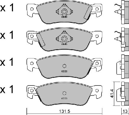 Aisin BPIS-2900 - Əyləc altlığı dəsti, əyləc diski furqanavto.az