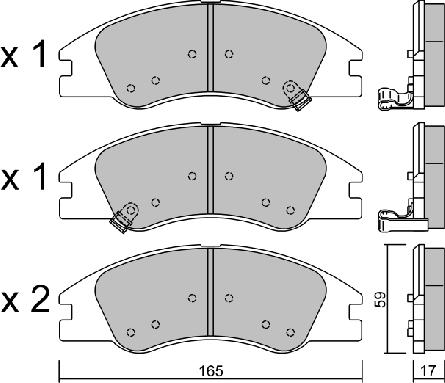 Aisin BPKI-1902 - Əyləc altlığı dəsti, əyləc diski furqanavto.az