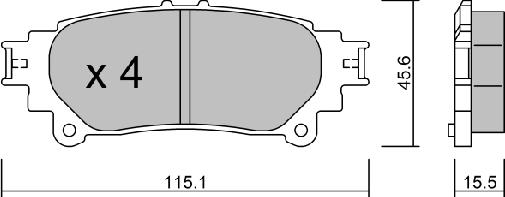 Aisin BPLX-2000 - Əyləc altlığı dəsti, əyləc diski furqanavto.az