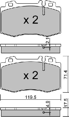 Aisin BPMB-1006 - Əyləc altlığı dəsti, əyləc diski furqanavto.az