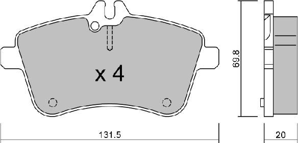 Aisin BPMB-1008 - Əyləc altlığı dəsti, əyləc diski furqanavto.az