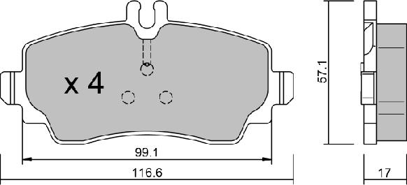 Aisin BPMB-1003 - Əyləc altlığı dəsti, əyləc diski furqanavto.az