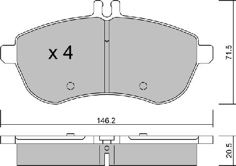 Aisin BPMB-1002 - Əyləc altlığı dəsti, əyləc diski furqanavto.az