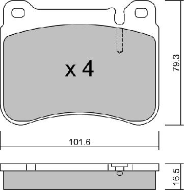 Aisin BPMB-1014 - Əyləc altlığı dəsti, əyləc diski furqanavto.az