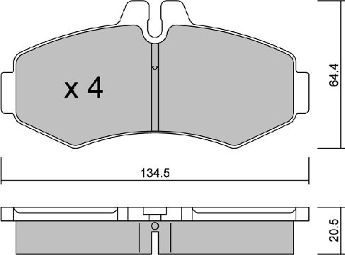 Aisin BPMB-1011 - Əyləc altlığı dəsti, əyləc diski furqanavto.az