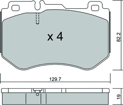 Aisin BPMB-1022 - Əyləc altlığı dəsti, əyləc diski furqanavto.az