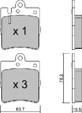 Aisin BPMB-2003 - Əyləc altlığı dəsti, əyləc diski furqanavto.az