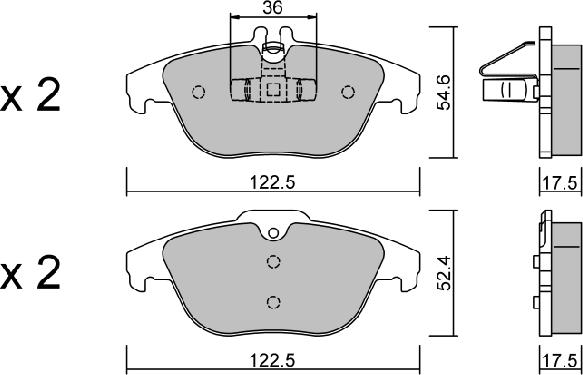 Aisin BPMB-2002 - Əyləc altlığı dəsti, əyləc diski furqanavto.az