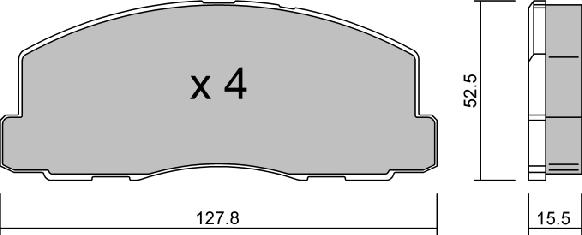 Aisin BPMI-1903 - Əyləc altlığı dəsti, əyləc diski furqanavto.az