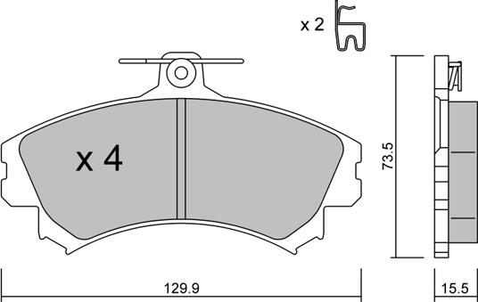 Aisin BPMI-1004 - Əyləc altlığı dəsti, əyləc diski furqanavto.az