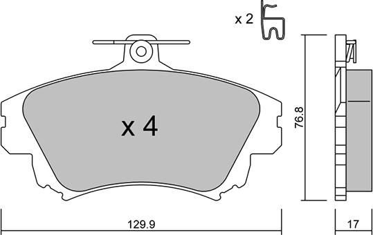 Aisin BPMI-1006 - Əyləc altlığı dəsti, əyləc diski furqanavto.az