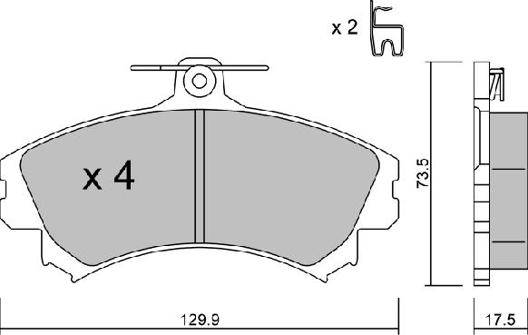 Aisin BPMI-1003 - Əyləc altlığı dəsti, əyləc diski furqanavto.az