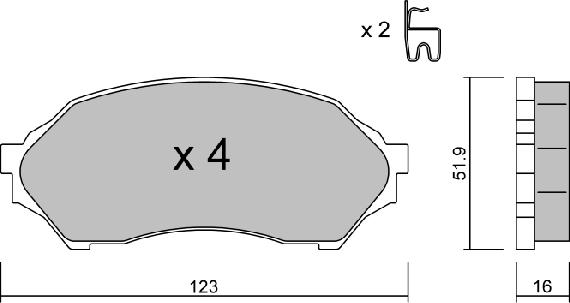 Aisin BPMZ-1909 - Əyləc altlığı dəsti, əyləc diski furqanavto.az