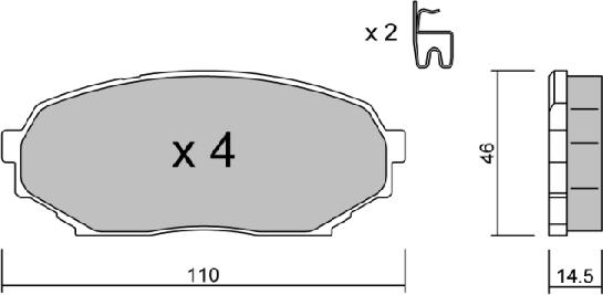 Aisin BPMZ-1900 - Əyləc altlığı dəsti, əyləc diski furqanavto.az