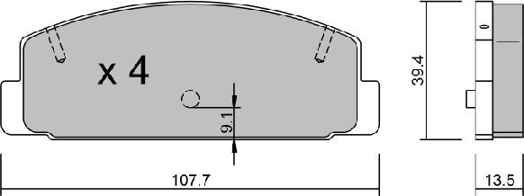 Aisin BPMZ-2901 - Əyləc altlığı dəsti, əyləc diski furqanavto.az