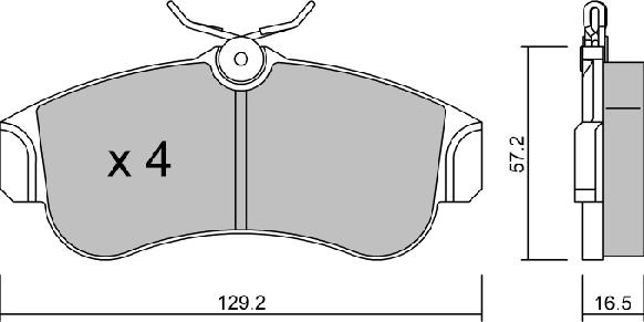 Aisin BPNI-1901 - Əyləc altlığı dəsti, əyləc diski furqanavto.az