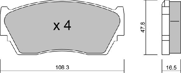 AISIN BPNI-1902 - Əyləc altlığı dəsti, əyləc diski furqanavto.az