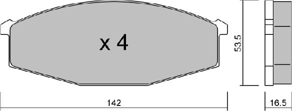 AISIN BPNI-1917 - Əyləc altlığı dəsti, əyləc diski furqanavto.az