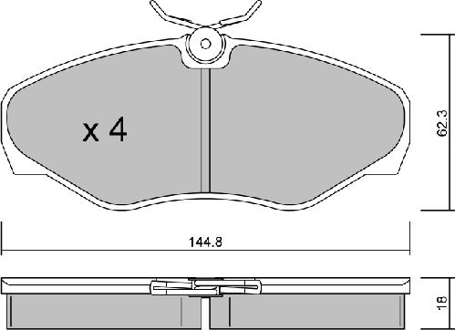 Aisin BPNI-1006 - Əyləc altlığı dəsti, əyləc diski furqanavto.az