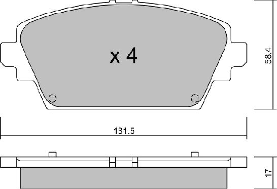 Aisin BPNI-1015 - Əyləc altlığı dəsti, əyləc diski furqanavto.az