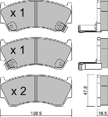 Aisin BPNI-1012 - Əyləc altlığı dəsti, əyləc diski furqanavto.az