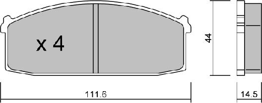 Aisin BPNI-1017 - Əyləc altlığı dəsti, əyləc diski furqanavto.az