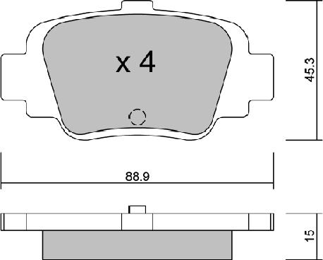 Aisin BPNI-2903 - Əyləc altlığı dəsti, əyləc diski furqanavto.az