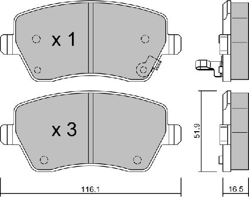 Magneti Marelli PF0353 - Əyləc altlığı dəsti, əyləc diski furqanavto.az