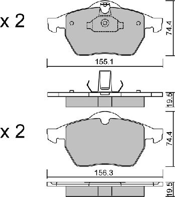 Aisin BPOP-1012 - Əyləc altlığı dəsti, əyləc diski www.furqanavto.az