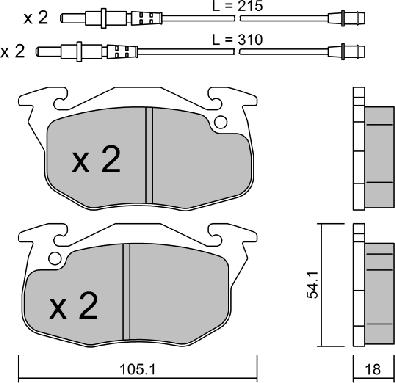 Aisin BPPE-1014 - Əyləc altlığı dəsti, əyləc diski furqanavto.az