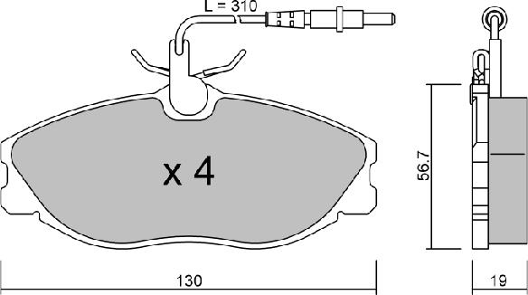 Aisin BPPE-1018 - Əyləc altlığı dəsti, əyləc diski www.furqanavto.az