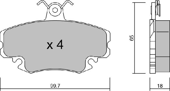 Aisin BPRE-1015 - Əyləc altlığı dəsti, əyləc diski furqanavto.az